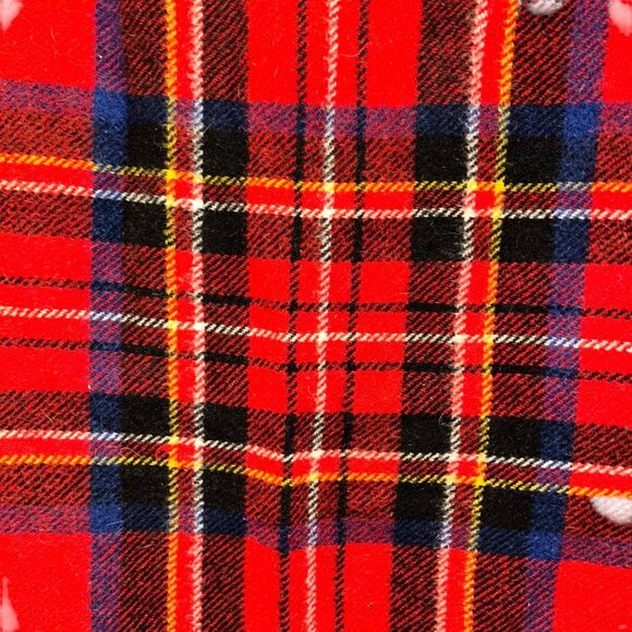 Vintage Wool classic red Scottish tartan plaid throw blanket - Picture 2 of 4